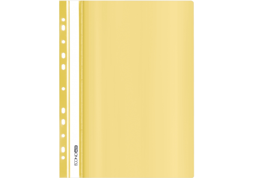 Папка-швидкозшивач ECONOMIX А4 з перф., глянець жовтий пастель (E31510-85)